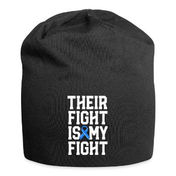 Ihr Kampf ist mein Kampfpartner Unterstützung ALS - Jersey-Beanie - Schwarz - Vorne