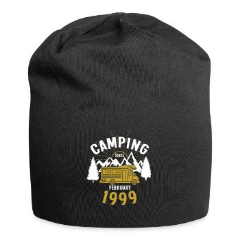 Anniversaire: Camping depuis février 1999 Camping-car - Bonnet en jersey - noir - Devant