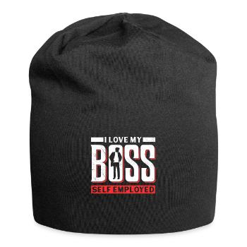 J’aime mon patron indépendant freelance - Bonnet en jersey - noir - Devant