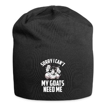 Malheureusement, mes chèvres n’ont pas besoin de moi animal - Bonnet en jersey - noir - Devant