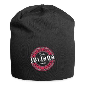 Juliana Geschenkidee Geschenk Geburtstag - Jersey-Beanie - Schwarz - Vorne