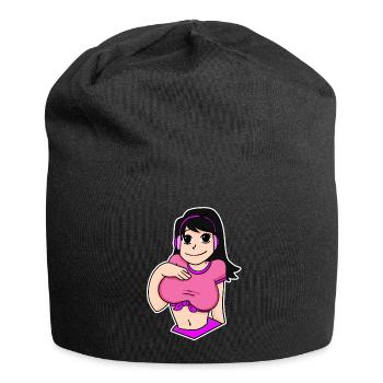 Anime - Jersey-Beanie - Schwarz - Vorne