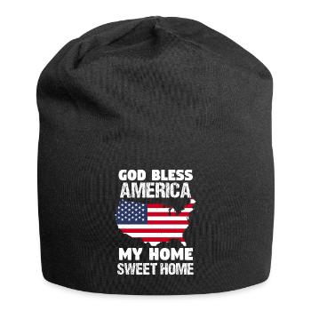 GOD BLESS AMERICA MY HOME SWEET HOM - Jersey Beanie - black - Front