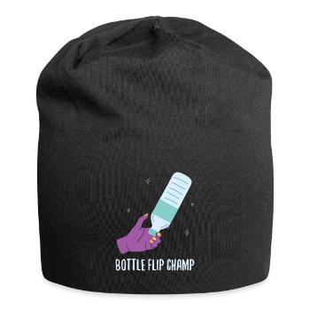 Bottle Flip Champ Flasche - Jersey-Beanie - Schwarz - Vorne