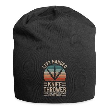 Left Handed Knife Thrower Like A Right Handed - Jersey Beanie - black - Front