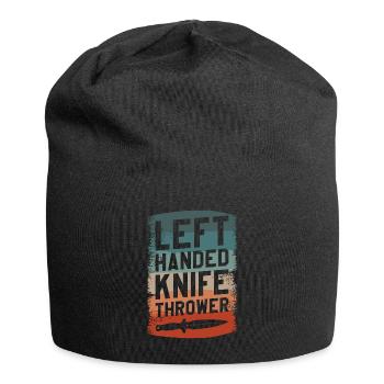 Left Handed Knife Thrower Lefty Knife Throwing - Jersey Beanie - black - Front