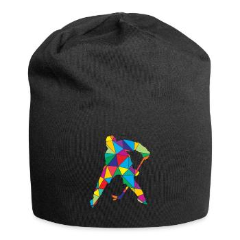 Hockey sur glace poly faible Poly Hockey sur glace Polygone - Bonnet en jersey - noir - Devant