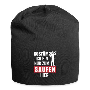 Kostum? Ich bin nur zum Saufen hier - Jersey-Beanie - Schwarz - Vorne