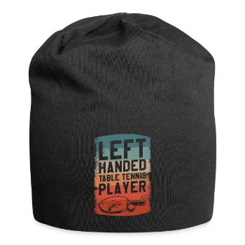 Linkshänder Tischtennisspieler Lefty - Jersey-Beanie - Schwarz - Vorne