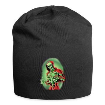 Gespenstisches grünes Skelett - Untoter Tod - Jersey-Beanie - Schwarz - Vorne