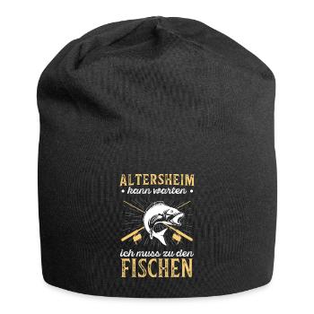 Angeln Fishing Fisher Angelrute Karpfen Rute Fisch - Jersey-Beanie - Schwarz - Vorne