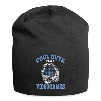 Les gars cool jouent aux jeux vidéo Gamer Gaming Gamers - Bonnet en jersey - noir - Devant