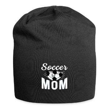 Fußball Tshirt Herren Damen Soccer Football - Jersey-Beanie - Schwarz - Vorne