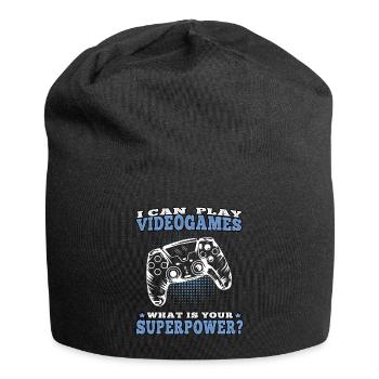 Je peux jouer jeux vidéo joueurs joueurs - Bonnet en jersey - noir - Devant