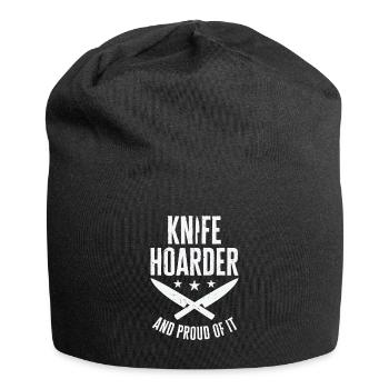 Messersammler Messer Sammeln - Jersey-Beanie - Schwarz - Vorne