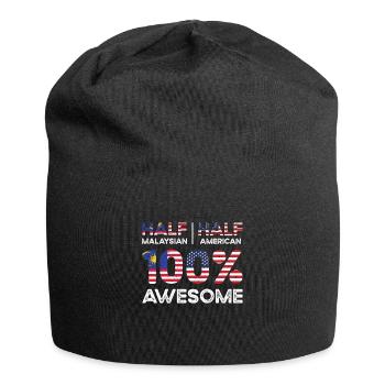 Geboren malaysisch Malaysia amerikanisch USA - Jersey-Beanie - Schwarz - Vorne