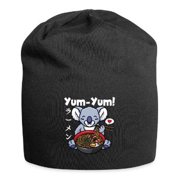 Yum Yum Japan Anime Ramen Nudel Koala - Jersey-Beanie - Schwarz - Vorne