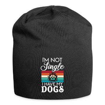 Dog Owner Gift Dog Lover - Jersey Beanie - black - Front