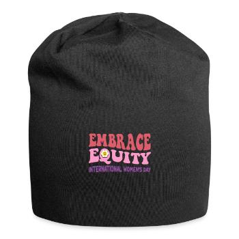 Embrace Equity International Womens Day - Jersey Beanie - black - Front