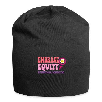 International Womens Day Embrace Equity - Jersey Beanie - black - Front