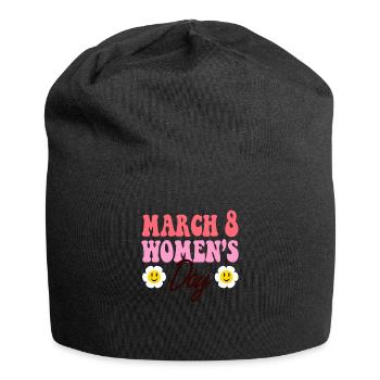 March 8 International Womens Day - Jersey Beanie - black - Front
