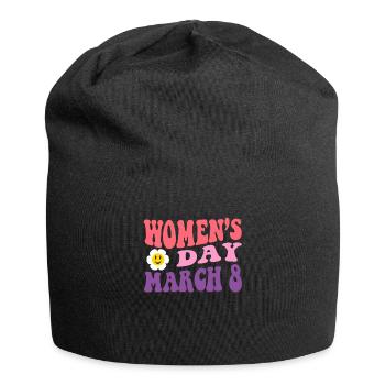 Women's Day March - Happy International Women's Da - Jersey Beanie - black - Front
