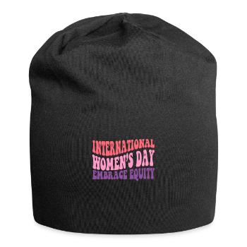 Embrace Equity March 2023 Womens Day - Jersey Beanie - black - Front