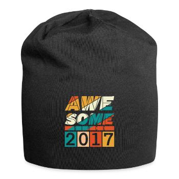 2017 Geboren Geburtstag Geburtsjahr Vintage - Jersey-Beanie - Schwarz - Vorne
