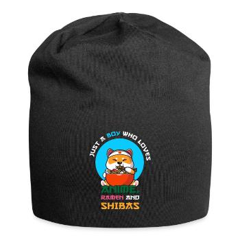 Juste un garçon qui aime l’anime, les ramen et les shibas - Bonnet en jersey - noir - Devant