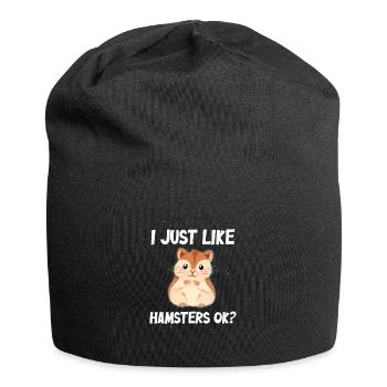 I just like Hamsters ok? - Jersey-Beanie - Schwarz - Vorne