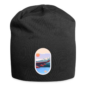 Airplane Window Voyage Paysage Nature - Bonnet en jersey - noir - Devant