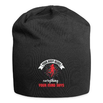 VOTRE CORPS ENTEND TOUT CE QUE VOTRE DIT - Bonnet en jersey - noir - Devant