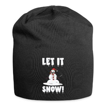 Halloween Gruseliger Schneemann Gespenstischer - Jersey-Beanie - Schwarz - Vorne