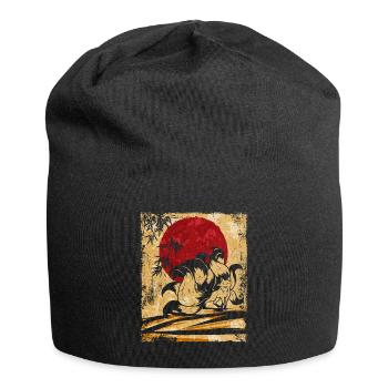 Neunschwänziger Fuchs Japanische Retro Kunst - Jersey-Beanie - Schwarz - Vorne