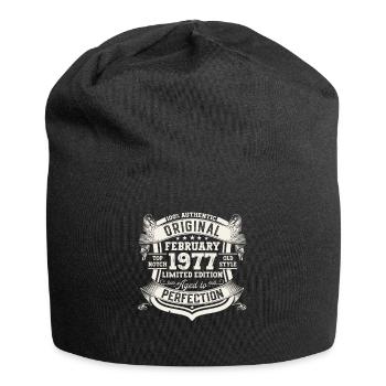 Février né 1977 46ème anniversaire cadeau homme - Bonnet en jersey - noir - Devant