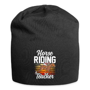 Moniteur d’équitation Cours d’équitation Équitation - Bonnet en jersey - noir - Devant