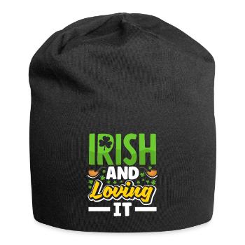 Irish And Loving It St Patricks Day Shamrock - Jersey-Beanie - Schwarz - Vorne
