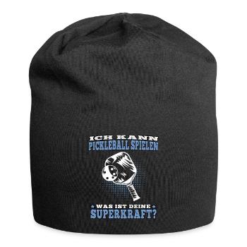 Pickelball Ich kann Pickleball spielen - Jersey-Beanie - Schwarz - Vorne