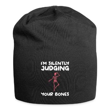 Je juge silencieusement vos os orthopédiques - Bonnet en jersey - noir - Devant