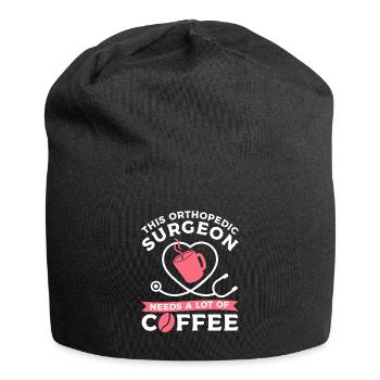Ce chirurgien orthopédique a besoin de beaucoup de café - Bonnet en jersey - noir - Devant