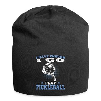 I'm going to play pickle ball - Jersey Beanie - black - Front