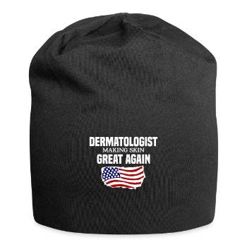 Dermatologist Making Skin Great Again Dermatology - Jersey Beanie - black - Front