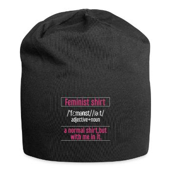 International Womens Day Feminist Meaning - Jersey Beanie - black - Front