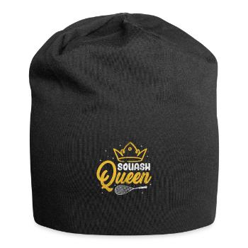 Squash Player Badminton Sports Gift - Jersey Beanie - black - Front