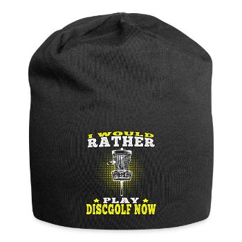 Discgolf Lieber Disc Golf spielen Discgolfer - Jersey-Beanie - Schwarz - Vorne