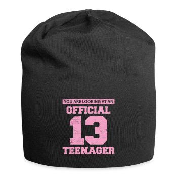 Official 13 Year Old Teenager Birthday Daughter 13 - Jersey Beanie - black - Front