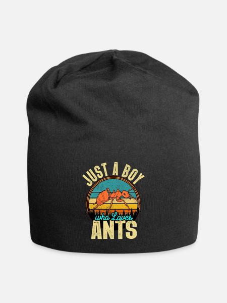 Just A Boy Who Loves Ants - Jersey Beanie - black
