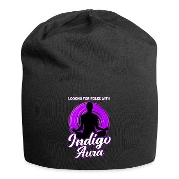 Looking For Folks With Indigo Aura - Jersey Beanie - black - Front