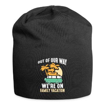 Aus Dem Weg Wir Sind Im Familienurlaub Familie - Jersey-Beanie - Schwarz - Vorne