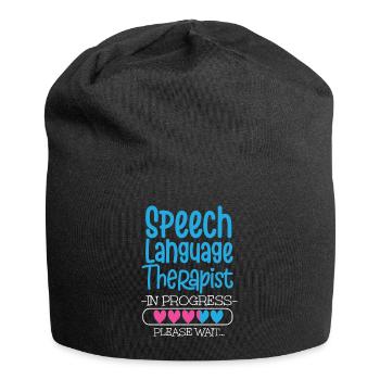 Speech Therapist Therapy Assistant - Jersey-Beanie - Schwarz - Vorne